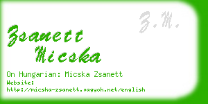 zsanett micska business card